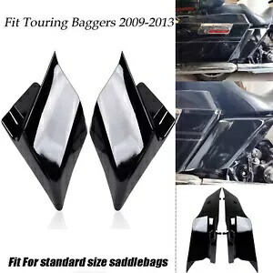 ビビッドブラック ABS ストレッチ拡張サイドカバーパネル ハーレー 2009-2013 ツーリング用 Vivid Black ABS Stretched Extended Side Cover Panel For Harley 2009-2013 Touring 【並行輸入品】