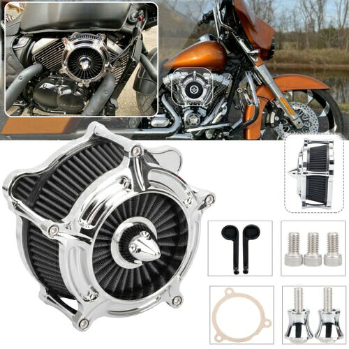 タービンエアフィルターグレーインテーククリーナーハーレーロードキングスポーツストリートグライド用 Turbine Air Filter Gray Intake Cleaner For Harley Road King Sport Street Glide 【並行輸入品】