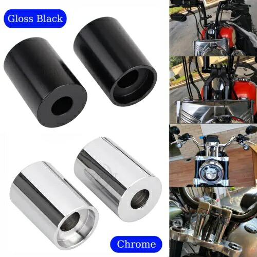 クロームブラック 1.5インチ CNC ライザーエクステンション ハーレーソフテイル スポーツスター 1200 883 ダイナ用 Chrome Black 1.5\