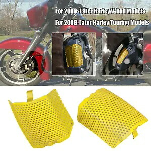 ハーレーツーリング 08-2021 ストリートロードグライド V-Rod 用イエローキャリパースクリーンインサート Yellow Caliper Screen Inserts For Harley Touring 08-2021 Street Road Glide V-Rod 【並行輸入品】