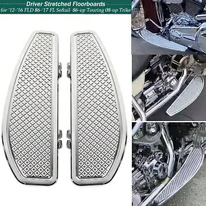フロントストレッチフロアボードフットボードハーレーロードキングカスタムクラシックFLHR用 Front Stretched Floorboard Foot Boards For Harley Road King Custom Classic FLHR 【並行輸入品】