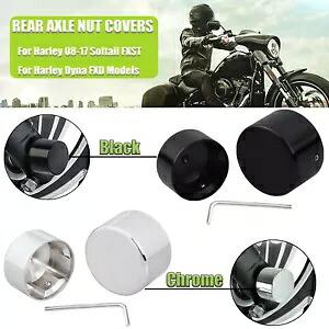 リアアクスルキャップナットカバーセット ハーレーダイナファットボブスーパー/ワイドグライドローライダー用 Rear Axle Cap Nut Covers Set For Harley Dyna Fat Bob Super/Wide Glide Low Rider 【並行輸入品】