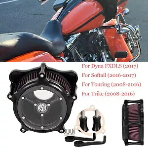 エアクリーナーインテークフィルター ハーレーダビッドソン トライグライド ストリート FLHX FLTR 2008-16用 Air Cleaner Intake Filter For Harley Davidson Tri Glide Street FLHX FLTR 2008-16 【並行輸入品】
