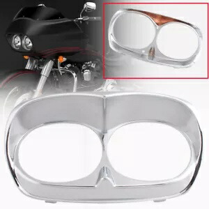 ヘッドライトトリムベゼルアウターフェアリングカウル HD ロードグライド FLTR FLTRX 1998-2013 用 Headlight Trim Bezel Outer Fairing Cowl For HD Road Glide FLTR FLTRX 1998-2013 【並行輸入品】