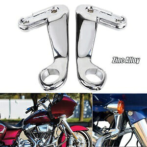 ハーレーロードグライド FLTRX FLTRU USA 用クロームフロントフェアリングサポートブラケットマウント Chrome Front Fairing Support Bracket Mount For Harley Road Glide FLTRX FLTRU USA 【並行輸入品】
