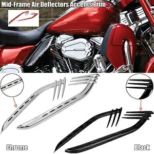ヒートシールド ミッドフレーム エアディフレクター アクセントトリム ハーレー ツーリング 2009 ～ 2013 年用 Heat Shield Mid-Frame Air Deflectors Accents Trim For Harley Touring 2009?2013 【並行輸入品】