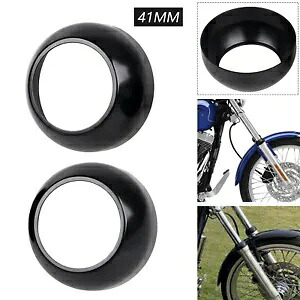 ブラック 41 ミリメートルフロントフォークブーツキャップカバーハーレーダイナワイドグライド FXDWG ソフテイル用 Black 41mm Front Fork Boot Cap Covers For Harley Dyna Wide Glide FXDWG Softail 【並行輸入品】