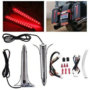 LED クロームスモークサドルバッグサイドテールライトハーレーロードエレクトラグライドツーリング用 LED Chrome Smoke Saddlebag Side Tail Light For Harley Road Electra Glide Touring 【並行輸入品】