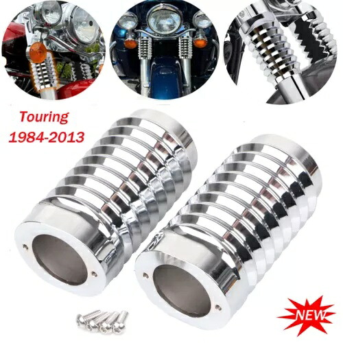 ハーレー ソフテイル エレクトラ ストリート ロード グライド キング用クローム フォーク ブーツ スライダー カバー Chrome Fork Boot Slider Covers For Harley Softail Electra Street Road Glide King 【並行輸入品】 43,615円