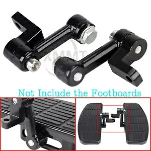 ハーレースポーツスターXL 883 1200 1000用ブラックフロアボードフットボードマウントアダプター Black Floorboard Footboards Mount Adapter for Harley Sportster XL 883 1200 1000 【並行輸入品】