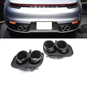 リアエキゾーストマフラーパイプチップキットポルシェ 992 カレラ S 2019 2020 2021-2023用 Rear Exhaust Muffler Pipe Tip Kit For Porsche 992 Carrera S 2019 2020 2021-2023 【並行輸入品】