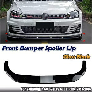 フロントバンパースポイラーリップフォルクスワーゲンゴルフ 7 MK7 GTI R Rline 2013-2016 ブラック Front Bumper Spoiler Lip For Volkswagen Golf 7 MK7 GTI R Rline 2013-2016 Black 【並行輸入品】