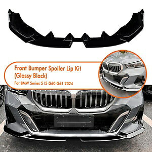 フロントバンパースプリッターリップ BMW 5 シリーズ I5 G60 G61 M スポーツ 2024 光沢のある黒 Front Bumper Splitter Lip For BMW 5 Series I5 G60 G61 M Sport 2024 Glossy Black 【並行輸入品】