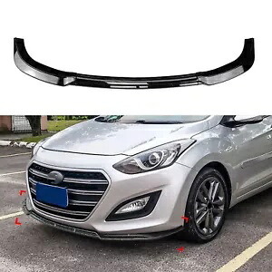 ヒュンダイ I30 MK2 MK2.5 2012-17 2013 フロントバンパースポイラーリップキットグロスブラック For Hyundai I30 MK2 MK2.5 2012-17 2013 Front Bumper Spoiler Lip Kit Gloss Black 【並行輸入品】