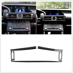 レクサス IS250 2013-20 カーボンファイバーセンターエアコン出口ベントカバートリム For LEXUS IS250 2013-20 Carbon Fiber Center Air Condition Outlet Vent Cover Trim 【並行輸入品】
