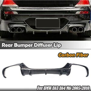 カーボンファイバーリアバンパー下部ディフューザーリップ BMW E63 E64 M6 2005-2010 2009 1x Carbon Fiber Rear Bumper Lower Diffuser Lip For BMW E63 E64 M6 2005-2010 2009 1x 【並行輸入品】
