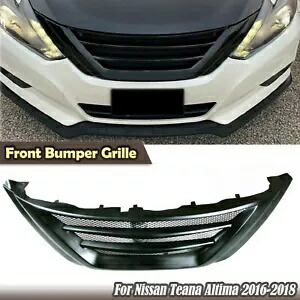 マットブラック車のフロントバンパーメッシュグリルグリル日産ティアナアルティマ 2016-2018 Matte Black Car Front Bumper Mesh Grille Grill For Nissan Teana Altima 2016-2018 【並行輸入品】