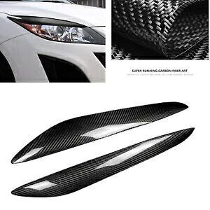カーボンファイバー眉毛目蓋ヘッドライトカバートリムマツダ 3 Mazda3 2010-2013 Carbon Fiber Eyebrows Eye Lid Headlight Cover Trim For Mazda 3 Mazda3 2010-2013 【並行輸入品】
