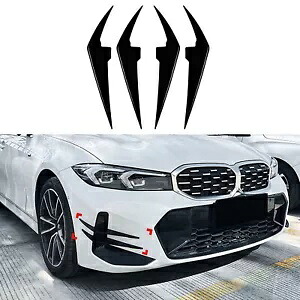 フロントバンパーサイドベントフィントリムキット BMW 3 シリーズ G20 G21 LCI 2023-2024 ブラック Front Bumper Side Vent Fin Trim Kit For BMW 3 Series G20 G21 LCI 2023-2024 Black 【並行輸入品】