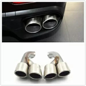 排気マフラーパイプ先端 2015 2016 2017 ポルシェカイエン SS 材料 Exhaust Muffler pipe Tip For 2015 2016 2017 Porsche Cayenne SS Material 【並行輸入品】