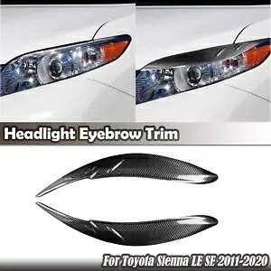 カーボンファイバー車のヘッドライト眉毛まぶたシエナ LE SE 2011-2020 2012 Carbon Fiber Car Headlight Eyebrows Eyelids Trim For Sienna LE SE 2011-2020 2012 【並行輸入品】