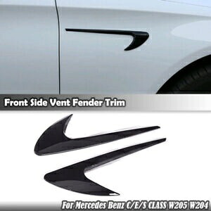 光沢のある黒の車のサイドエアベントフェンダーカバートリムベンツ C/E/S クラス W205 W204 Glossy Black Car Side Air Vent Fender Cover Trim For Benz C/E/S CLASS W205 W204 【並行輸入品】