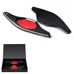 キャデラック XTS5 ブラック用カーボンファイバーステアリングホイールシフトパドル延長トリム Carbon Fiber Steering Wheel Shift Paddle Extension Trim For Cadillac XTS5 Black 【並行輸入品】