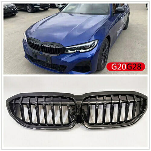 ブラック車フロント腎臓シャドウライングリルグリルキット BMW 330i G20 2019-20 2022 Black Car Front Kidney Shadowline Grille Grill Kit For BMW 330i G20 2019-20 2022 【並行輸入品】