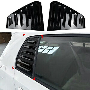 フォルクスワーゲンゴルフ 6 MK6 2008-2012 車のリアサイドウィンドウルーバートリムカバー黒 For Volkswagen Golf 6 MK6 2008-2012 Car Rear Side Window Louver Trim Cover Black 【並行輸入品】