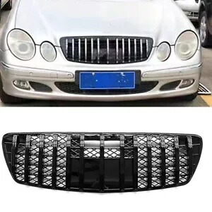 車のフロントバンパーグリルメッシュグリルメルセデスベンツ W211 E クラス 2003-2005 2004 Car Front Bumper Grille Mesh Grill For Mercedes Benz W211 E Class 2003-2005 2004 【並行輸入品】