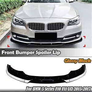 BMW 5 シリーズ F10 F11 LCI 2015-17 2016 車のフロントバンパースポイラーリップキット黒 For BMW 5 Series F10 F11 LCI 2015-17 2016 Car Front Bumper Spoiler Lip Kit Black 【並行輸入品】