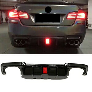 リアバンパーディフューザーリップ BMW 5 シリーズ F10 F11 F18 M スポーツ 2010-16 2013 ブラック Rear Bumper Diffuser Lip For BMW 5 Series F10 F11 F18 M Sport 2010-16 2013 Black 【並行輸入品】