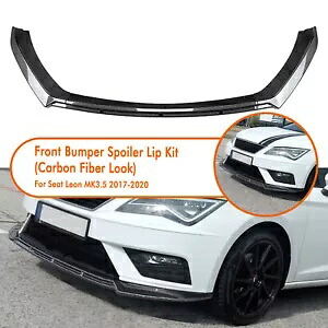 セアト レオン MK3.5 2017-20 標準バージョン フロントバンパー下部スポイラーリップキット For Seat Leon MK3.5 2017-20 Standard Version Front Bumper Lower Spoiler Lip Kit 【並行輸入品】