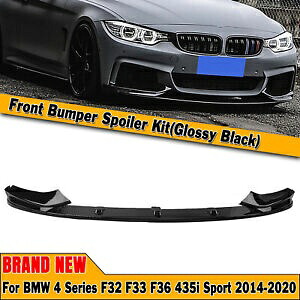 2014-20 2015 BMW F32 F33 F36 4 シリーズ M スポーツフロントバンパースポイラーリップブラック For 2014-20 2015 BMW F32 F33 F36 4 Series M Sport Front Bumper Spoiler Lip Black 【並行輸入品】 40,755円