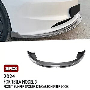 カーボンファイバールック車のフロントバンパースプリッタースポイラーリップテスラモデル 3 2024+ Carbon Fiber Look Car Front Bumper Splitter Spoiler Lip For Tesla Model 3 2024+ 【並行輸入品】 43,615円