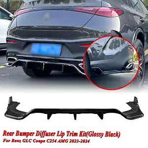 車のリアバンパーディフューザーリップスポイラーキットベンツ GLC クーペ C254 AMG 2023 + 黒 Car Rear Bumper Diffuser Lip Spoiler Kit For Benz GLC Coupe C254 AMG 2023+ Black 【並行輸入品】 45,540円