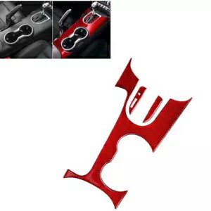 レッドカーボンファイバー車のギアシフトボックスパネルカバートリムフォードマスタング 2015-2023 Red Carbon Fiber Car Gear Shift Box Panel Cover Trim For Ford Mustang 2015-2023 【並行輸入品】