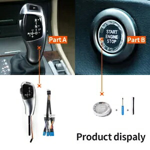 自動 LED シフトノブギアシフター E46 E60 E61 E63 E64 + クリスタルボタン DN Automatic LED Shift Knob Gear Shifter For E46 E60 E61 E63 E64 +Crystal Button DN 【並行輸入品】