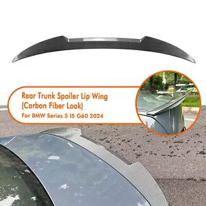 カーボンファイバールックリアトランクスポイラーウイングキット BMW 5 シリーズ I5 G60 M60 2024+ Carbon Fiber Look Rear Trunk Spoiler Wing Kit For BMW 5 Series I5 G60 M60 2024+ 【並行輸入品】