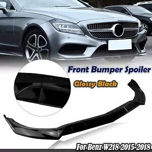 フロントスポイラースプリッターキット 2015-2018 ベンツ W218 CLS クラス CLS400 CLS500 ブラック Front Spoiler Splitter Kit For 2015-2018 Benz W218 CLS-Class CLS400 CLS500 Black 【並行輸入品】