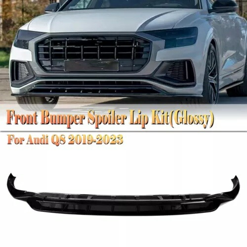 アウディ Q8 2019-2023 2020 フロントバンパー下部スポイラースプリッターリップ光沢のある黒 For Audi Q8 2019-2023 2020 Front Bumper Lower Spoiler Splitter Lip Glossy Black 【並行輸入品】 68,970円