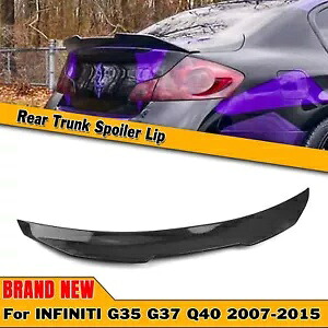 リアトランクスプリッターウイングキット 2007-2015 2009 インフィニティ G37 G35 G25 Q40 セダン用 Rear Trunk Splitter Wing Kit For 2007-2015 2009 Infiniti G37 G35 G25 Q40 Sedan 【並行輸入品】