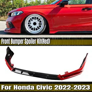 ホンダ シビック 2022-2024 全モデル車のフロントバンパー下部スプリッターリップキットレッド For Honda Civic 2022-2024 All Models Car Front Bumper Lower Splitter Lip Kit Red 【並行輸入品】