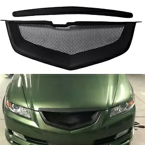 車のフロントバンパーグリルグリルメッシュカバーキットアキュラ TL 2007-2008 マットブラック Car Front Bumper Grill Grille Mesh Cover Kit For Acura TL 2007-2008 Matte Black 【並行輸入品】