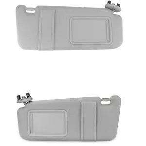 グレー 2X サンバイザー 左 + 右 2007-2011 トヨタ カムリ バニティ ライトなし Gray 2X Sun Visor Left + Right for 2007-2011 Toyota Camry Without Vanity Light 【並行輸入品】