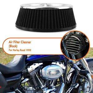 ブラックオートバイエアフィルタークリーナーインテークエレメントハーレーロード 1999-07 1 個 Black Motorcycle Air Filter Cleaner Intake Element For Harley Road 1999-07 1PCS 【並行輸入品】