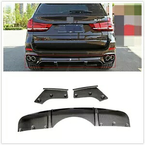 P スタイルカーボンファイバーリアリップディフューザー BMW F15 X5 M-Tech 2014-2018 3 個 P Style Carbon Fiber Rear Lip Diffuser For BMW F15 X5 M-Tech 2014-2018 3PCS 【並行輸入品】