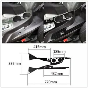 7x リアルカーボンセンターコンソールギアシフトカバートリム シボレーカマロ 16-2023用 7x Real Carbon Center Console Gear Shift Cover Trim For Chevrolet Camaro 16-2023 【並行輸入品】