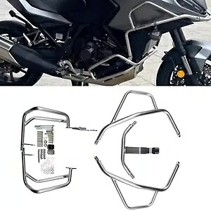 オートバイエンジンガードクラッシュバープロテクターホンダ NT1100 2022-23 シルバー 5 個 Motorcycle Engine Guard Crash Bar Protector For Honda NT1100 2022-23 Silver 5PCS 【並行輸入品】