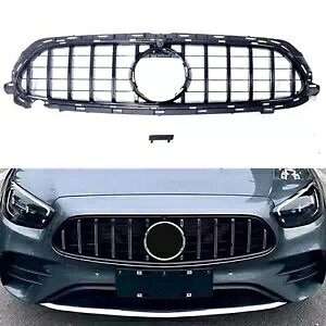 ベンツ E クラス W213 2021-2022 セダンスポーツスタイルフロントバンパーグリルキットブラック For Benz E-Class W213 2021-2022 Sedan Sport Style Front Bumper Grille Kit Black 【並行輸入品】